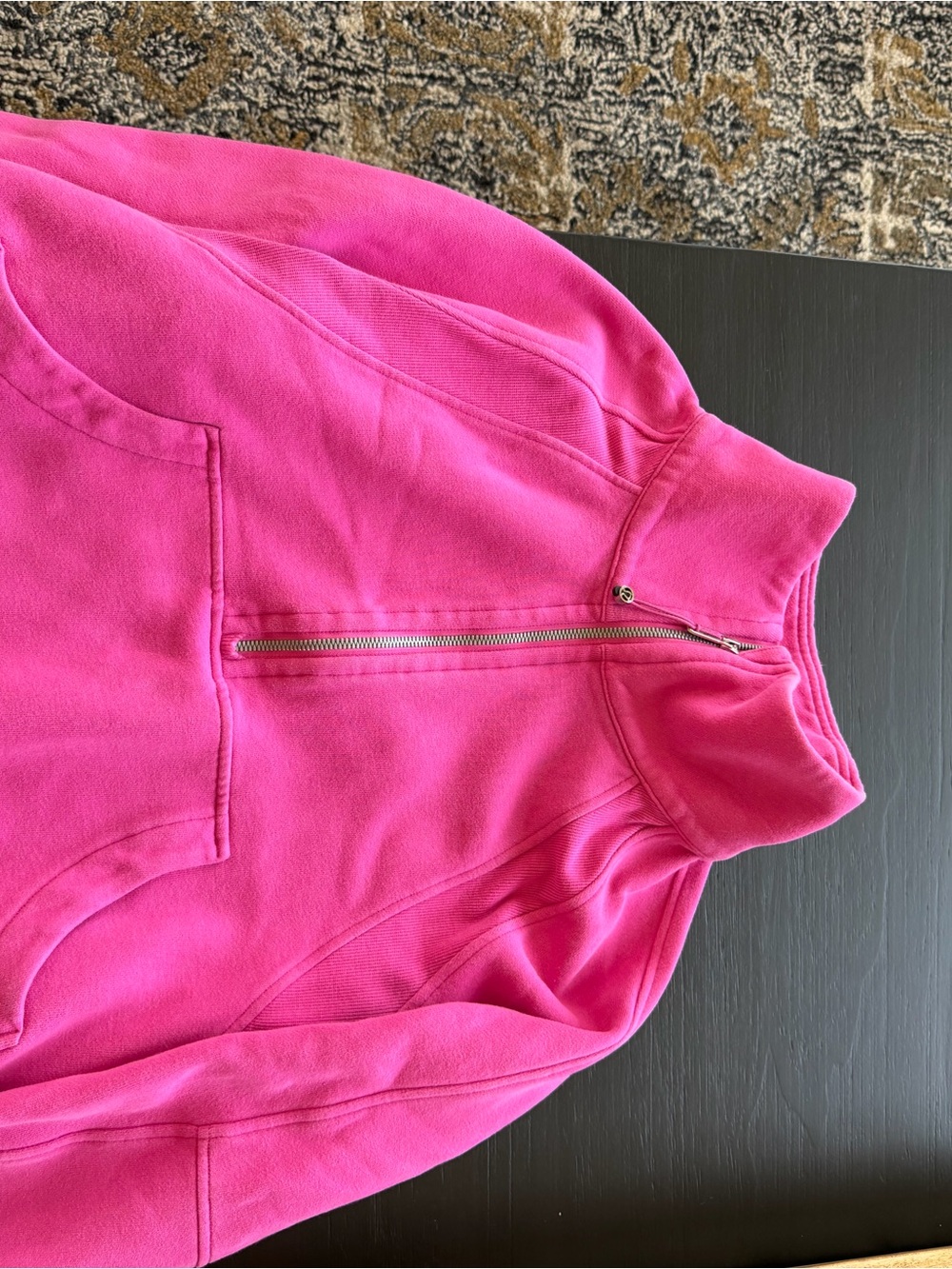 lululemon athletica Hot Pink Half-Zip Puffer Pullover